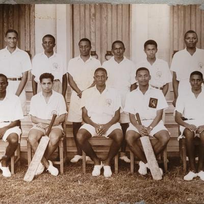Chricket 1944 Top Left to Bottom : JE Wilson, GH Kiboneka, E.Muteesa, M Katera, AH. Yahya, SL.Takirambude, MT.Katuramu, AA Jahadhmi, H.W. Muloki, RA. Himid EB, Musominali