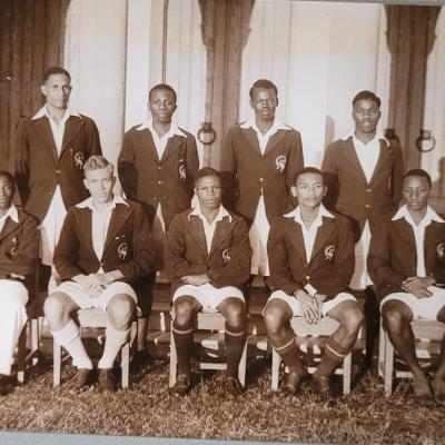 Swimming 1944 Top Left to Bottom : JE Wilson, G.H.Kiboneka, D.Akut, G.D.Parma, Musigala, S.Stokes, SEM Mdachi, R.A.Himid, E.Muteesa